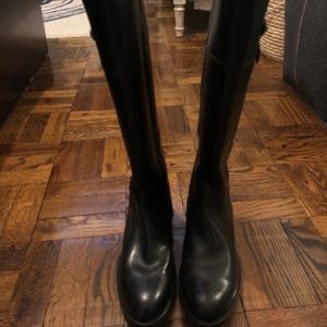 Frye Leather Jayden Button Tall Black Boots